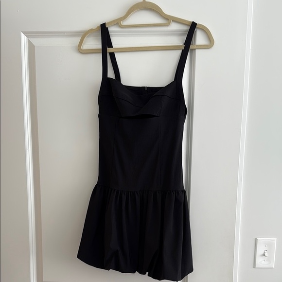 Zara Black Cut Out Bubble Skirt Dress - Picture 2 of 7